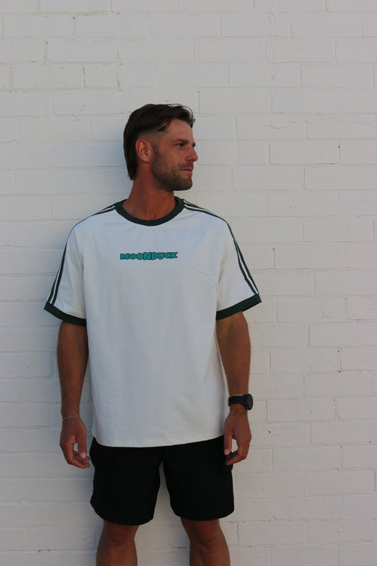 Green Striped Sleeve T-Shirt