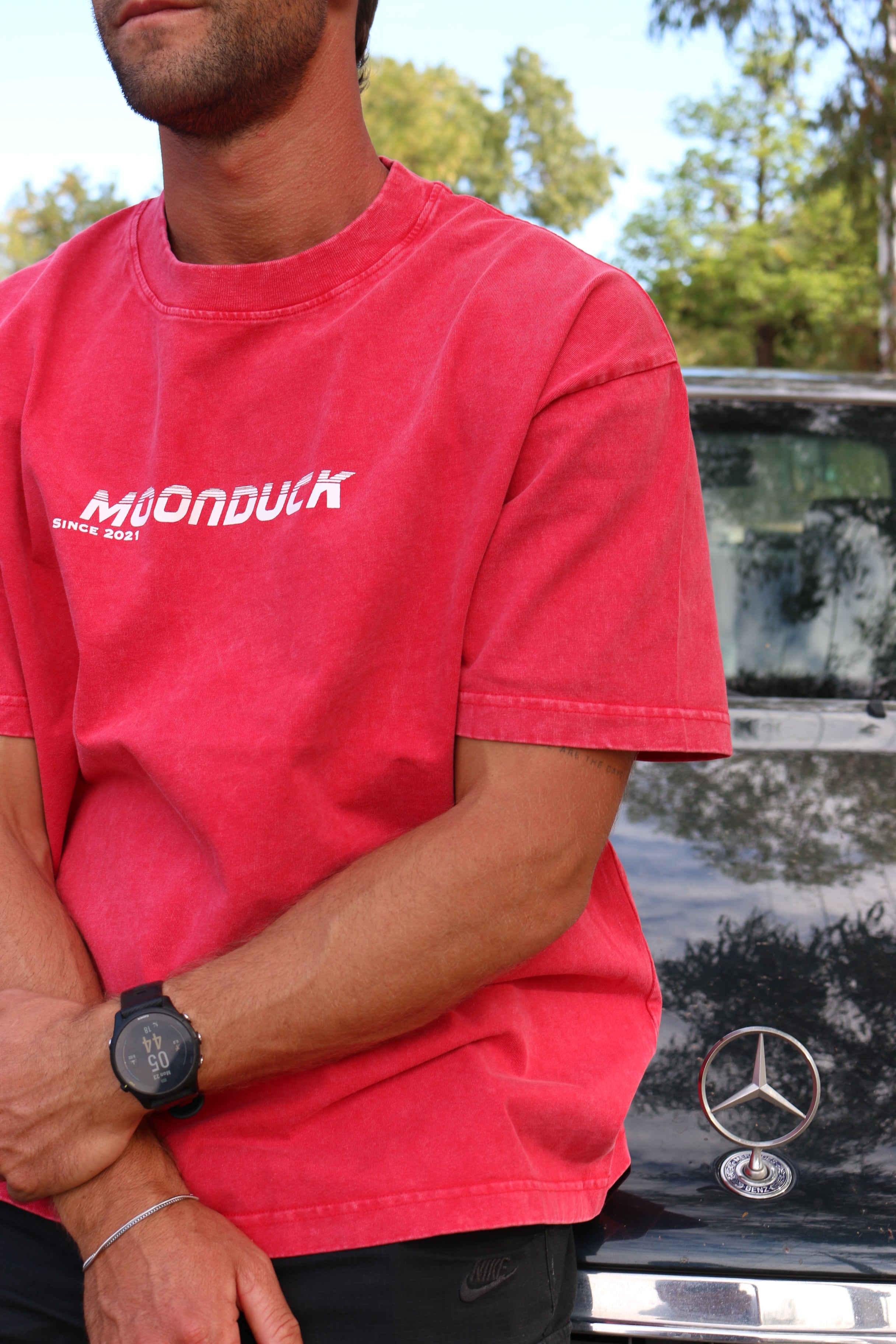 Washed Red T-Shirt – Moon Duck Clothing