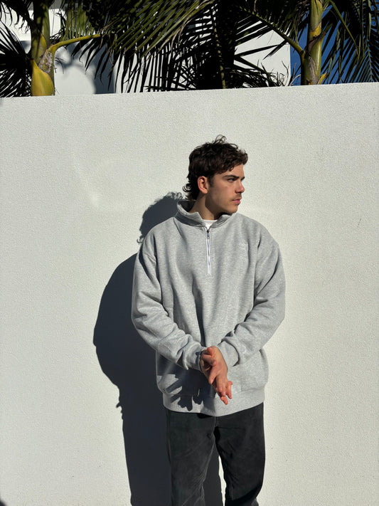 Quarter Zip Grey