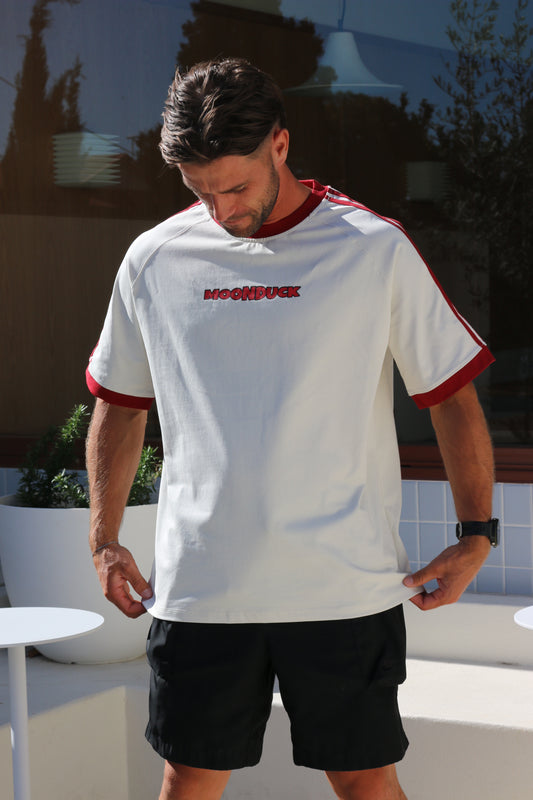 Red Striped Sleeve T-Shirt