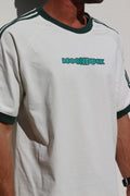 Green Striped Sleeve T-Shirt