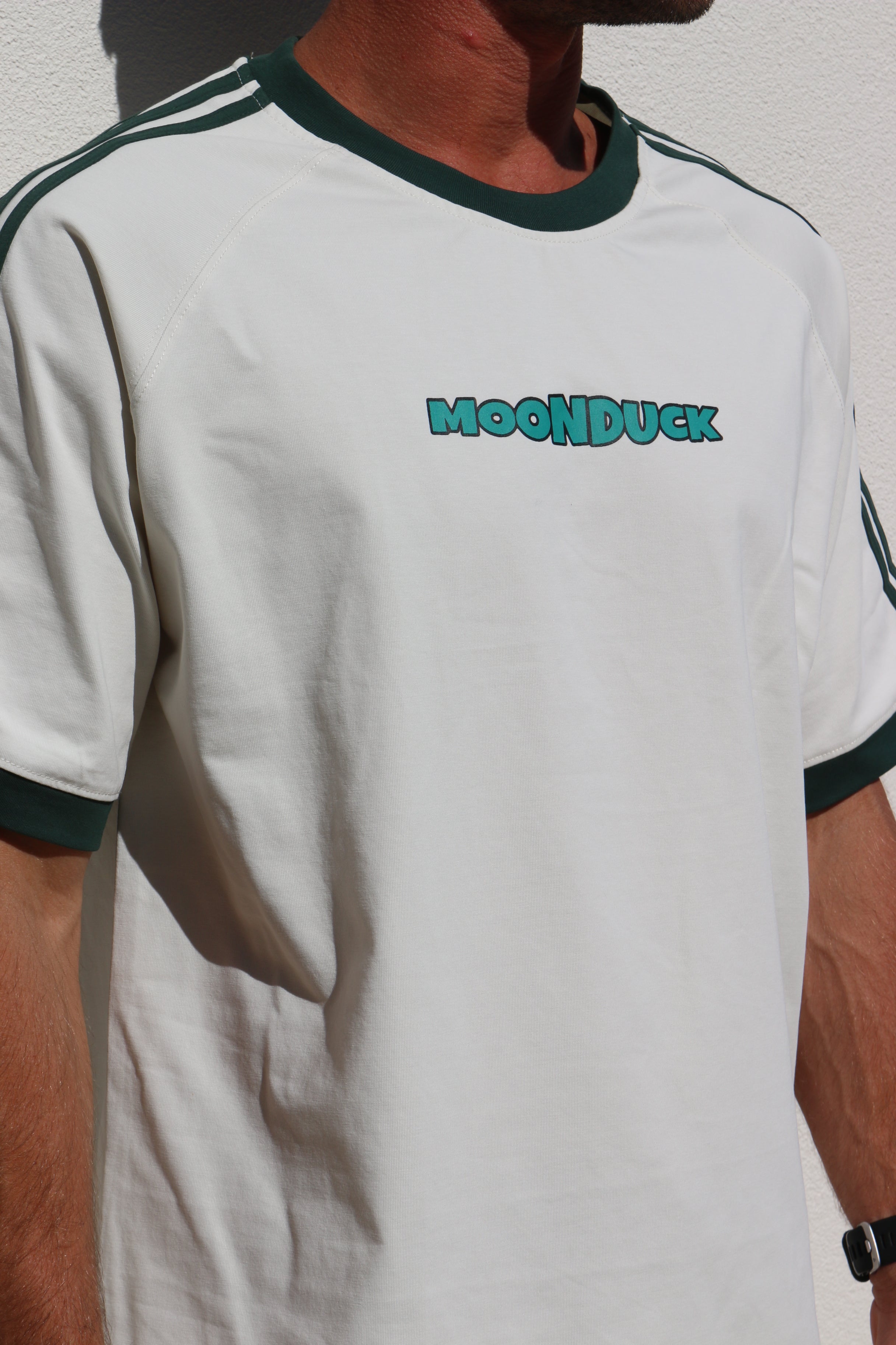 Green Striped Sleeve T-Shirt