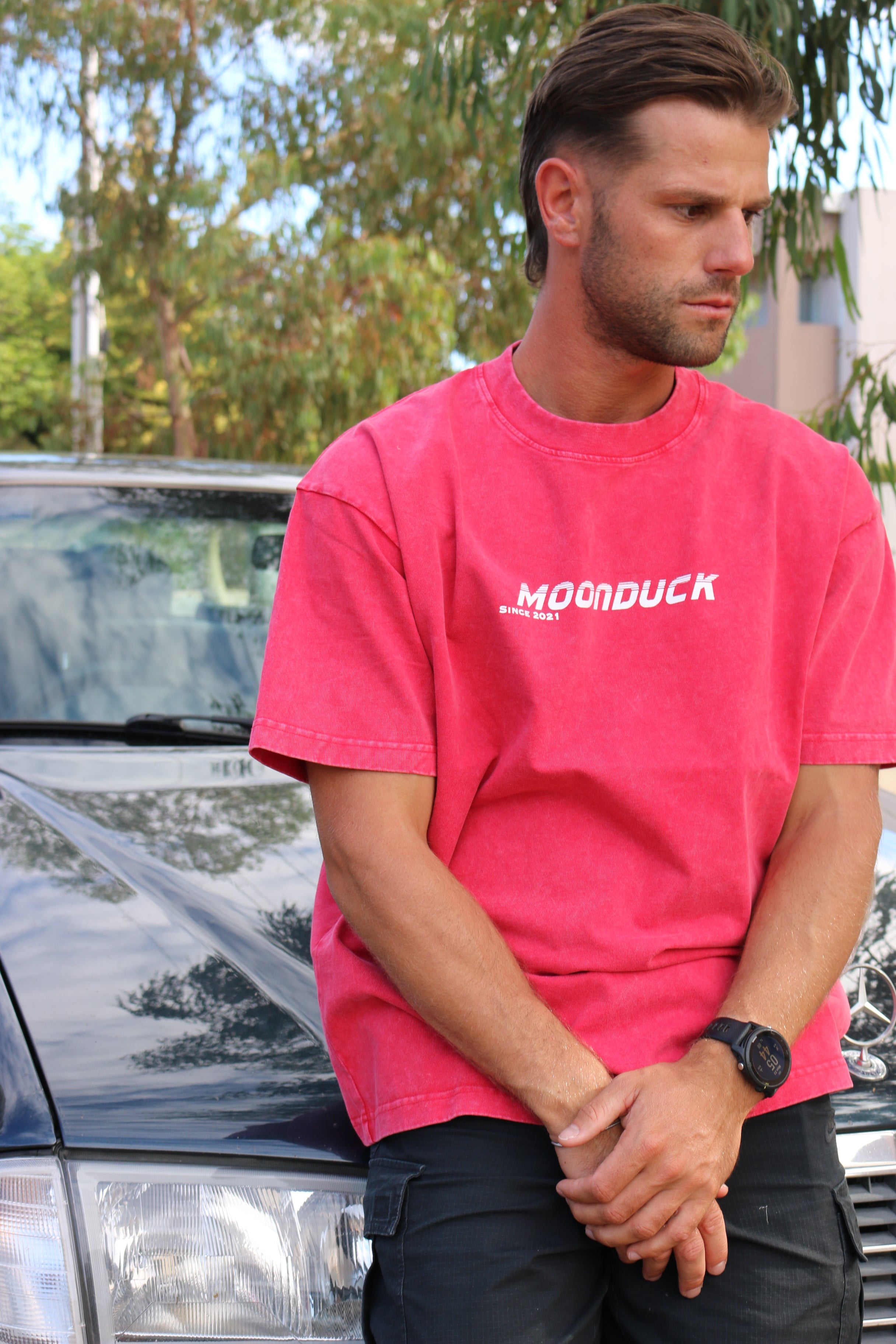 Washed Red T-Shirt – Moon Duck Clothing