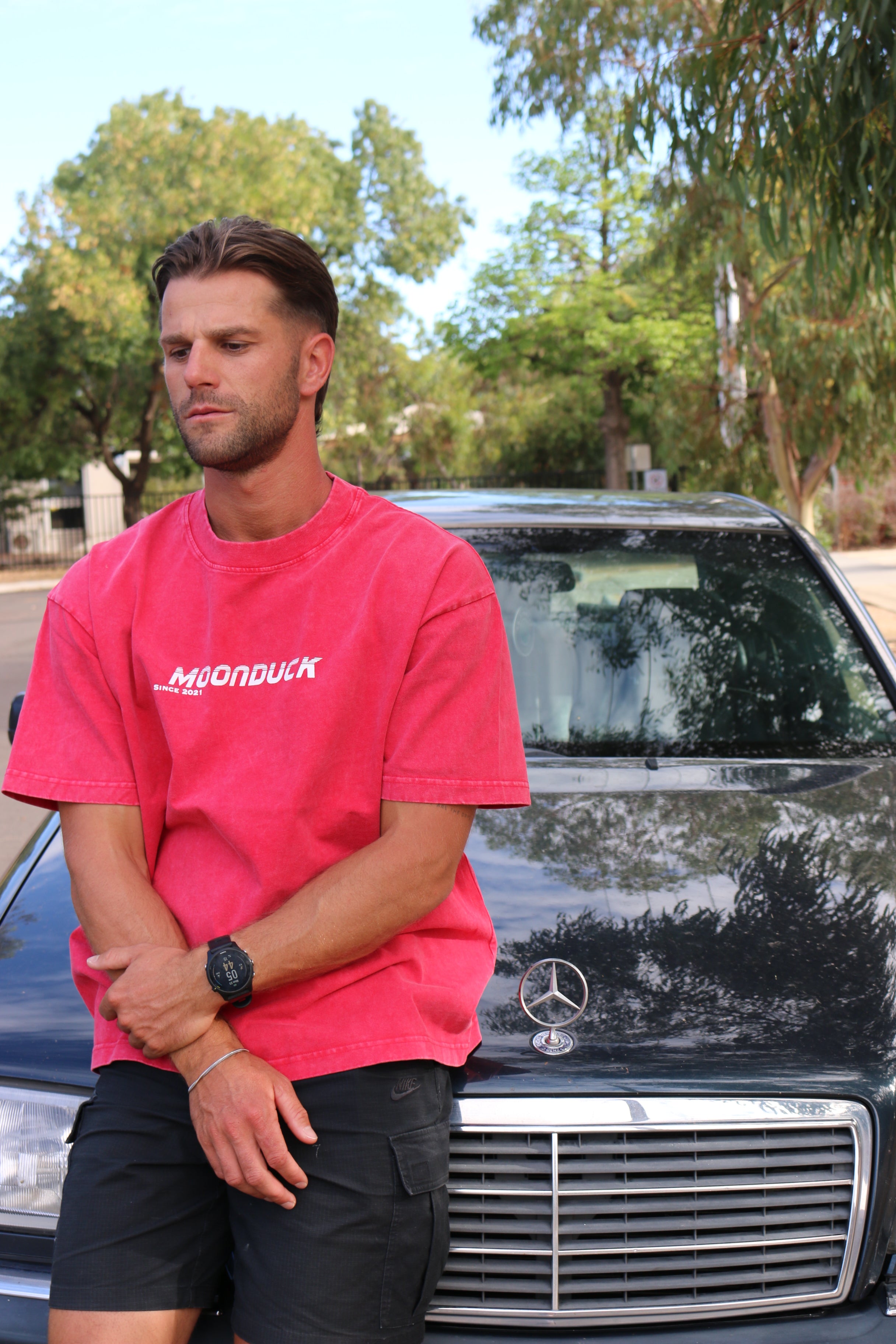 Washed Red T-Shirt – Moon Duck Clothing
