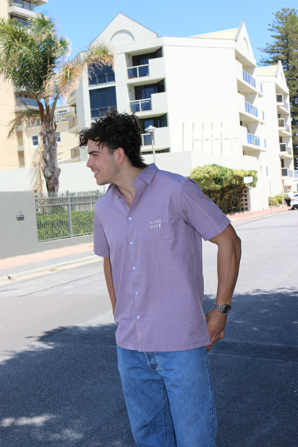 Purple  Button up